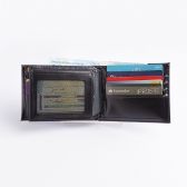 Carteira de Couro Masculina - K637-042 - Preto