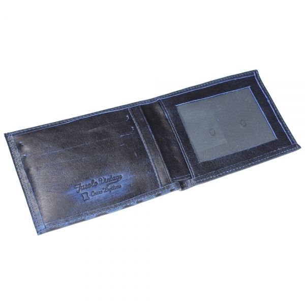 Carteira de Couro Fasolo Vintage - K757-222 - Anil