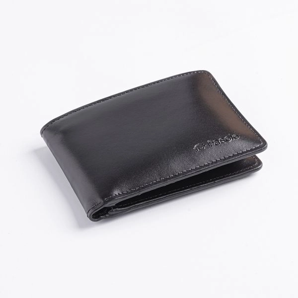 Carteira de Couro Fasolo Borda Personalizada K752-042 - Preto